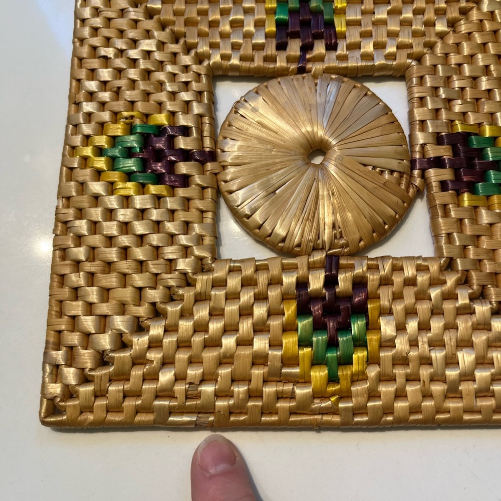 Set/2 Vintage woven trivets - Picture 5 of 7
